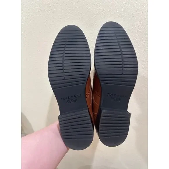 Mens Cole Haan Grand+ Wingtip brown Oxford shoes size 9 - Picture 6 of 10